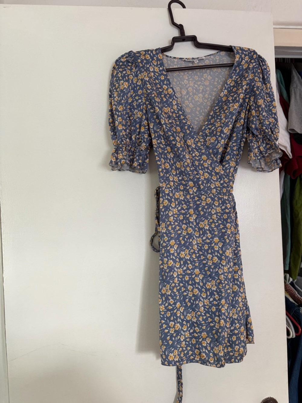 Reformation Giorgia Silk Floral Wrap Mini Dress